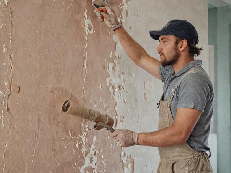 Professional painter at work