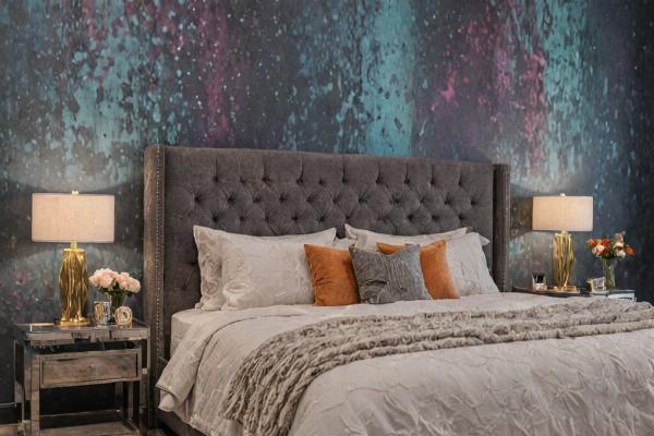 Bedroom interior painting with accent wall